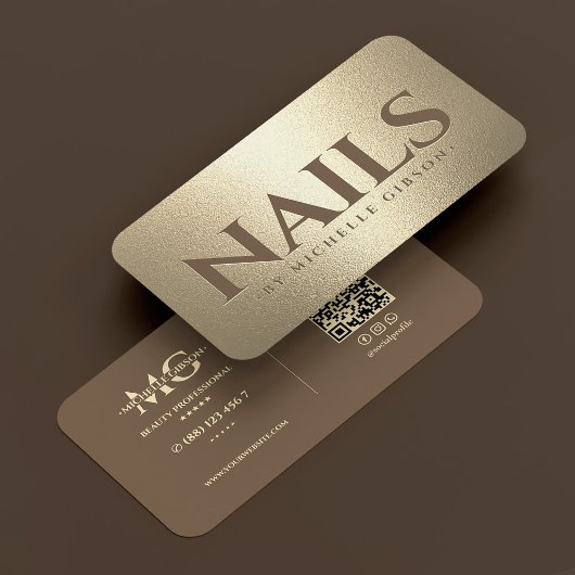 Luxe Nagelstudio Brown Nepgoud Visitekaartje