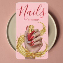 Luxe Nagelstylist Manicurist Roze & Gouden Nagelku