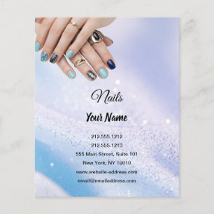 Luxe nageltechniek flyer Bedankt voor uw bestell