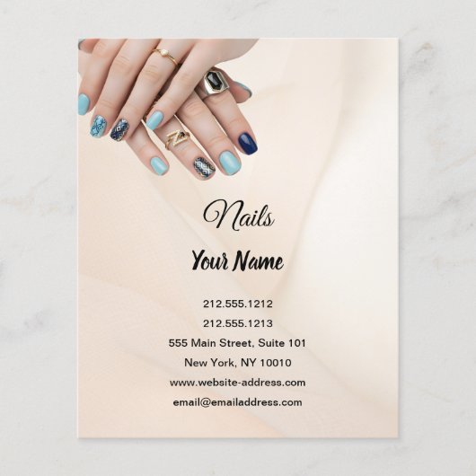 Luxe nageltechniek flyer | Scan de QR-code (Voorkant)