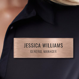 Luxe namaak geborsteld roze goud professioneel mod naambadge