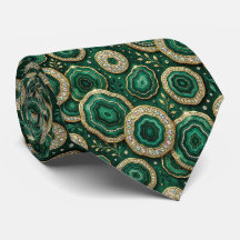 Luxe namaakzijde | Groen + Goud Geode 