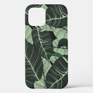 Luxe natuur laat achtergrond. Bloemmotief, T iPhone 12 Hoesje