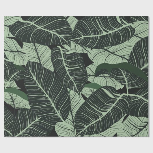 Luxe natuur verlaat achtergrond. Floral patroon, T Cadeaupapier (Vlak)