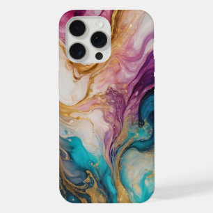 Luxe natuurlijke abstracte vloeistofkunst iPhone 15 pro max case