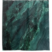 Luxe Natuurlijke Donker Groen Marmer Douchegordijn (Voorkant)