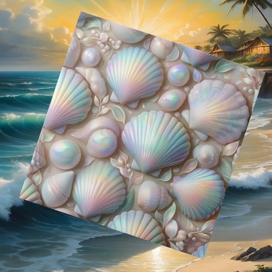 Luxe Nautilus Decor | Opal Schelpen Strandhuis Tegeltje