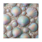 Luxe Nautilus Decor | Opal Schelpen Strandhuis Tegeltje (Voorkant)