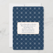 Luxe Nautische Teddybeer Baby shower Boy Kaart (Achterkant)