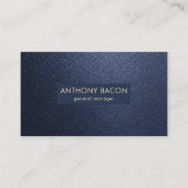 Luxe Navy Blauwe Glitter Visitekaartje (Voorkant)