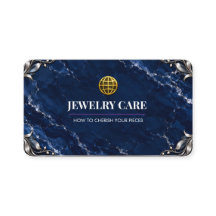 Luxe Navy Blauwe Marmeren Zilveren Sieraden Verzor
