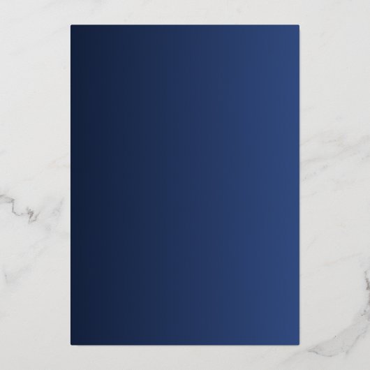 Luxe Navy Blue & Gold Wedding Details Kaart (Achterkant)