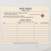 Luxe Navy/Cream Open Huis Aanmelding Beide Kanten Flyer (Voorkant)