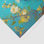 Luxe Navy Dress Mannequin Geel Bloemen Decoupage Tissuepapier (Detail)