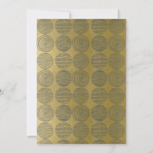 LUXE NAVY FAUX GOLD CIRCLE GRAND OPENING CEREMONY KAART (Achterkant)