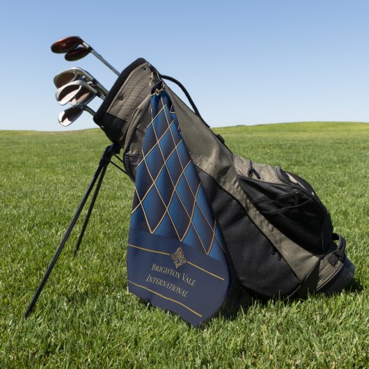 Luxe Navy Goud Bedrijfs Golftowel Golfhanddoek (Groen)