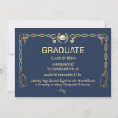 Luxe Navy & Goud Medisch Kaart (Voorkant)