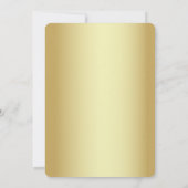 Luxe Navy Goud Monogram Trouwfeest Kaart (Achterkant)