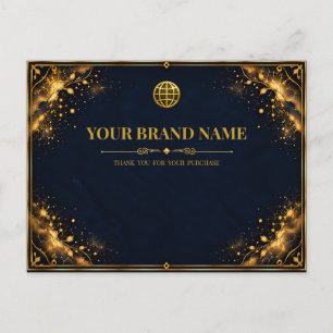 Luxe Navy Goud Sieraden Verzendbon Feestdagenkaart