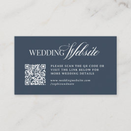 Luxe Navyblauw | Trouwwebsite QR-code Informatiekaartje