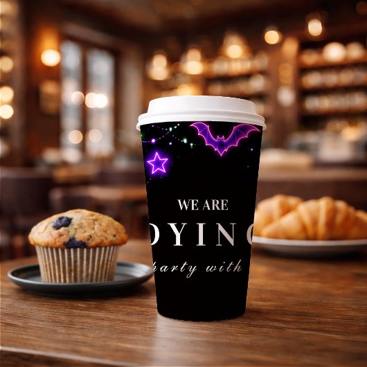 Luxe Neon Halloween-viering Papieren Bekers
