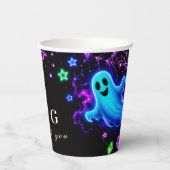 Luxe Neon Halloween-viering Papieren Bekers (Achterkant)