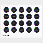 Luxe Neon Halloween-viering Ronde Sticker (Vel)