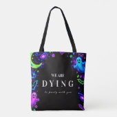 Luxe Neon Halloween-viering Tote Bag (Achterkant)