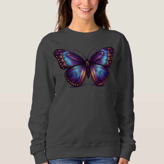 Luxe Neon Vlinder Dames Trui (Voorkant)