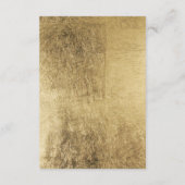 Luxe nep goud blad trouw gast info informatiekaartje (Achterkant)