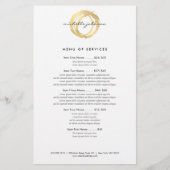Luxe nep goud geschilderde cirkel designer logo flyer (Voorkant)