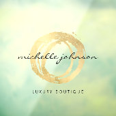 Luxe nep goud geschilderde cirkel transparant raamsticker (Vel 3)