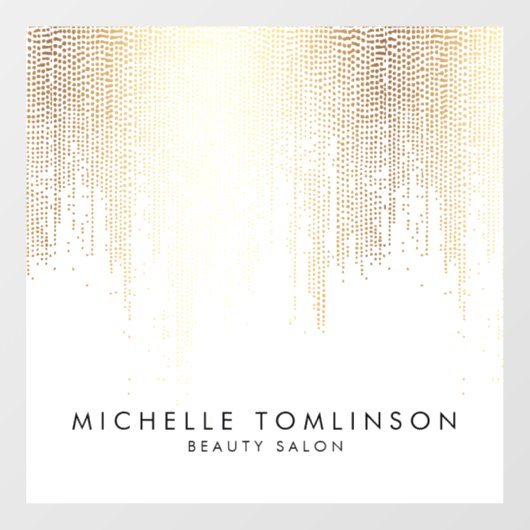 Luxe nep gouden confetti regen schoonheidssalon raamsticker (Vel)