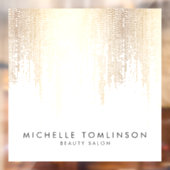 Luxe nep gouden confetti regen schoonheidssalon raamsticker (Vel 2)