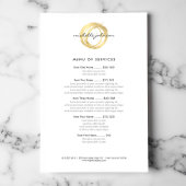 Luxe nep-gouden geschilderde cirkel designerlogo flyer