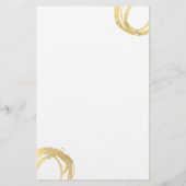 Luxe nep-gouden geschilderde cirkel designerlogo flyer (Achterkant)