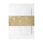 Luxe nep gouden glitter-effect wikkel uitnodiging uitnodigingen wikkel (Voorkant Voorbeeld)