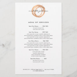 Luxe nep-rose gouden geschilderde cirkel designerl flyer