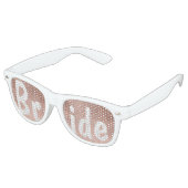 Luxe nep rozen gouden blad bruid retro zonnebril (Gekanteld)