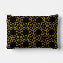 Luxe Nepgoud Geometrisch Patroon Zwart Print Knipp