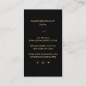 Luxe Nepgoud Sleutel Monogram Makelaar Visitekaartje (Achterkant)