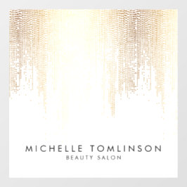 Luxe Nepgouden Confetti Regen Schoonheidssalon Raamsticker