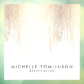 Luxe Nepgouden Confetti Regen Schoonheidssalon Raamsticker (Vel 3)