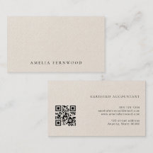 Luxe Nepleer Leer Gecertificeerde Accountant QR Co