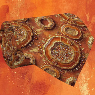 Luxe Nepzijde Roest + Goud Geode Heren Das