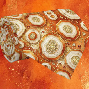 Luxe Nepzijde Roest + Goud Geode Heren Zijden Kn Stropdas