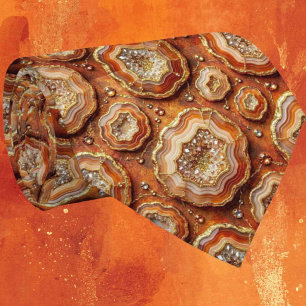 Luxe Nepzijde Roest + Goud Geode Heren Zijden Kn Stropdas
