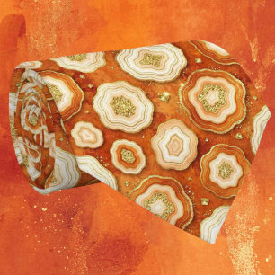 Luxe Nepzijde Roest + Goud Geode Heren Zijden Kn Stropdas
