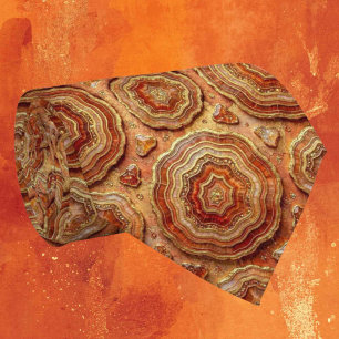 Luxe Nepzijde   Roest + Goud Geode Heren Zijdestee Stropdas