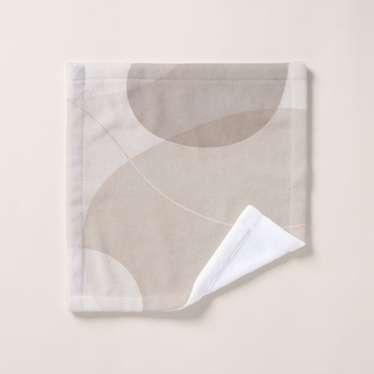 Luxe neutrale beige abstract bad handdoek (Wasdoekje)